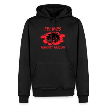 Felines against fascism 2024 - Men's Premium Hoodie - black - Front - Nico (187cm) & Julia (174cm)
