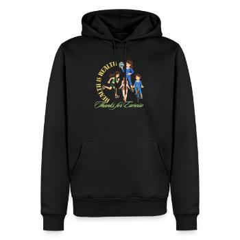 exercise - Men's Premium Hoodie - black - Front - Nico (187cm) & Julia (174cm)