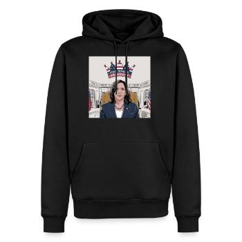 Vote for Kamala - Men's Premium Hoodie - black - Front - Nico (187cm) & Julia (174cm)