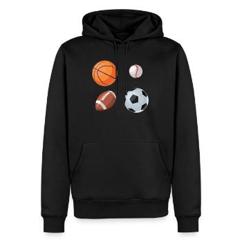 Sport balls - Men's Premium Hoodie - black - Front - Nico (187cm) & Julia (174cm)