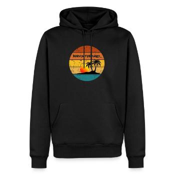 born in february - Men's Premium Hoodie - black - Front - Nico (187cm) & Julia (174cm)