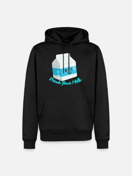Drink Your Milk - Men's Premium Hoodie - black
