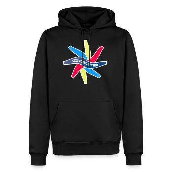 core - Men's Premium Hoodie - black - Front - Nico (187cm) & Julia (174cm)