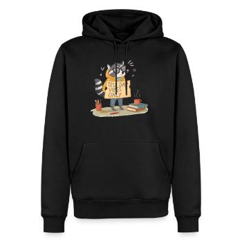 Test day vibes only - Men's Premium Hoodie - black - Front - Nico (187cm) & Julia (174cm)