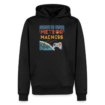 Meteor Madness Vintage Arcade Game Tee - Men's Premium Hoodie - black - Front - Nico (187cm) & Julia (174cm)