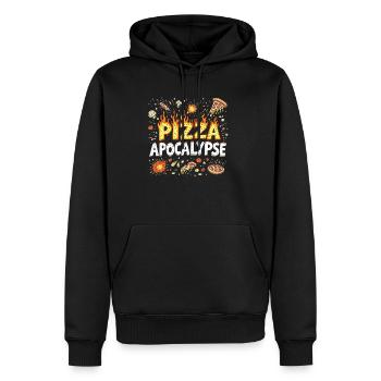 Pizza Apocalypse - Men's Premium Hoodie - black - Front - Nico (187cm) & Julia (174cm)