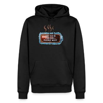 Caffeine Loading... Pixel Coffee Tee - Men's Premium Hoodie - black - Front - Nico (187cm) & Julia (174cm)