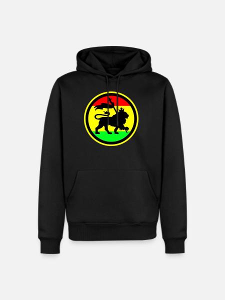 Rasta Lion - Men's Premium Hoodie - black