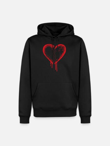Broken heart - Men's Premium Hoodie - black