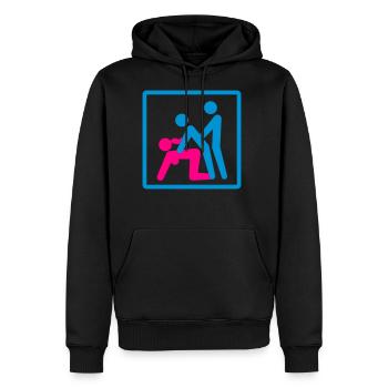 Kamasutra - Menage a Trois (FMM) - Men's Premium Hoodie - black - Front - Nico (187cm) & Julia (174cm)