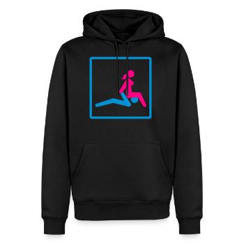 Kamasutra - Facesitting - Men's Premium Hoodie - black - Front - Nico (187cm) & Julia (174cm)