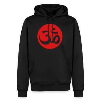 Aum Om - Men's Premium Hoodie - black - Front - Nico (187cm) & Julia (174cm)
