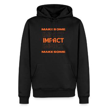 Make Some Impact – Motivational Bold Quote - Men's Premium Hoodie - black - Front - Nico (187cm) & Julia (174cm)