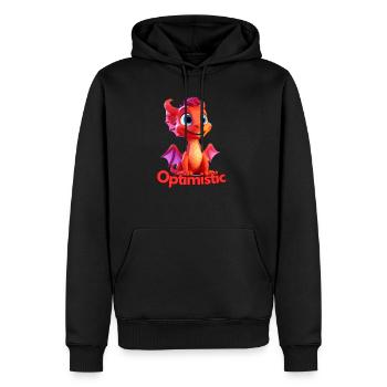 Optimistic Dragon - Men's Premium Hoodie - black - Front - Nico (187cm) & Julia (174cm)