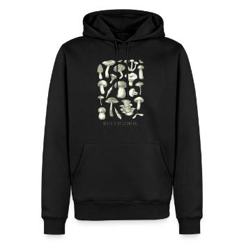 Organics - Men's Premium Hoodie - black - Front - Nico (187cm) & Julia (174cm)
