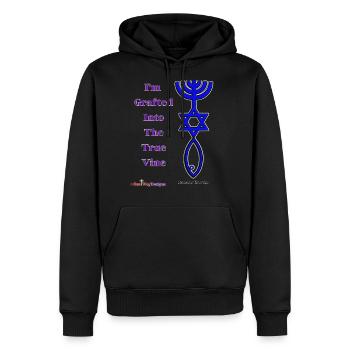 Grafted In - Men's Premium Hoodie - black - Front - Nico (187cm) & Julia (174cm)