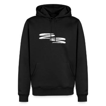 dashes dashes lines line - Men's Premium Hoodie - black - Front - Nico (187cm) & Julia (174cm)