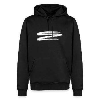 dashes dashes lines line - Men's Premium Hoodie - black - Front - Nico (187cm) & Julia (174cm)