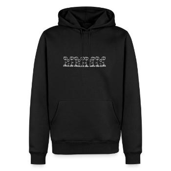 line flowers roses dash - Men's Premium Hoodie - black - Front - Nico (187cm) & Julia (174cm)