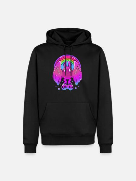 Pastel Gothic Rainbow Mothman - Men's Premium Hoodie - black