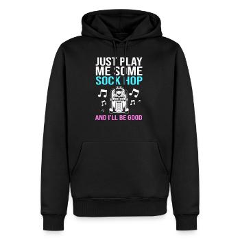 Sock Hop Music Quote 50s Rockabilly Sock Hop - Men's Premium Hoodie - black - Front - Nico (187cm) & Julia (174cm)