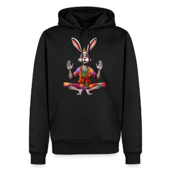 Yogi Rabbit - Men's Premium Hoodie - black - Front - Nico (187cm) & Julia (174cm)