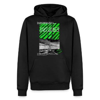 PARIS STREETWEAR DESIGN - Men's Premium Hoodie - black - Front - Nico (187cm) & Julia (174cm)