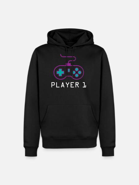 Player 1 Gamer - Men's Premium Hoodie - black
