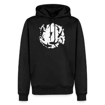 Climber in Circular Silhouette - Men's Premium Hoodie - black - Front - Nico (187cm) & Julia (174cm)
