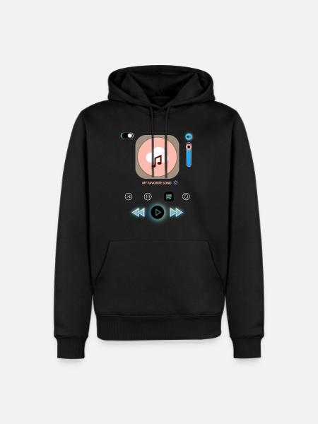Pastel Music Cloud Icon - Men's Premium Hoodie - black