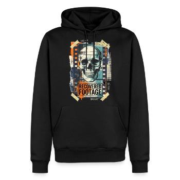 Recovered Footage Skull Archive - Men's Premium Hoodie - black - Front - Nico (187cm) & Julia (174cm)