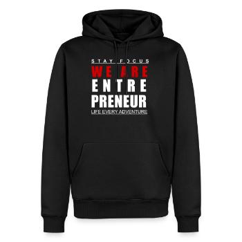 We are entrepreneur - Men's Premium Hoodie - black - Front - Nico (187cm) & Julia (174cm)