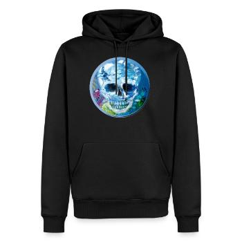 extravagant colored skull under water - Men's Premium Hoodie - black - Front - Nico (187cm) & Julia (174cm)