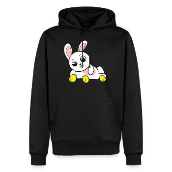 Easter Bunny - Men's Premium Hoodie - black - Front - Nico (187cm) & Julia (174cm)