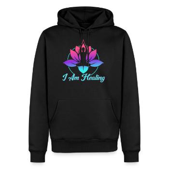 I Am Healing Reiki Healing Master - Men's Premium Hoodie - black - Front - Nico (187cm) & Julia (174cm)