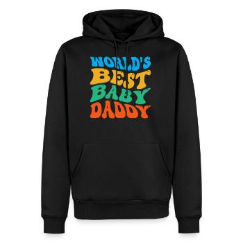 World s Best Baby Daddy - Men's Premium Hoodie - black - Front - Nico (187cm) & Julia (174cm)