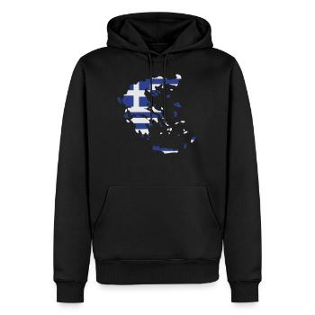 Greece - Men's Premium Hoodie - black - Front - Nico (187cm) & Julia (174cm)