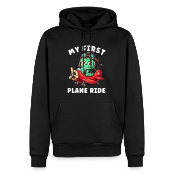 My First Plane Ride My First Airplane Ride Men - Men's Premium Hoodie - black - Front - Nico (187cm) & Julia (174cm)