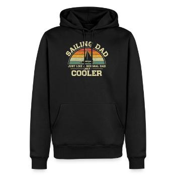 Sailing Dad Just Like A Normal Dad Only Cooler - Men's Premium Hoodie - black - Front - Nico (187cm) & Julia (174cm)