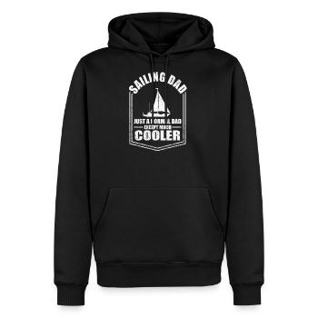 Sailing Dad Just A Normal Dad Except Cooler - Men's Premium Hoodie - black - Front - Nico (187cm) & Julia (174cm)