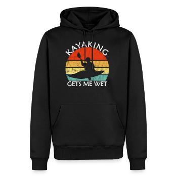 Kayaking Gets Me Wet - Men's Premium Hoodie - black - Front - Nico (187cm) & Julia (174cm)