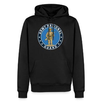 Proud Army National Guard Military Family Veteran - Men's Premium Hoodie - black - Front - Nico (187cm) & Julia (174cm)
