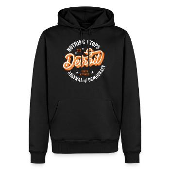 Detroit - Nothing Stops Detroit - Men's Premium Hoodie - black - Front - Nico (187cm) & Julia (174cm)