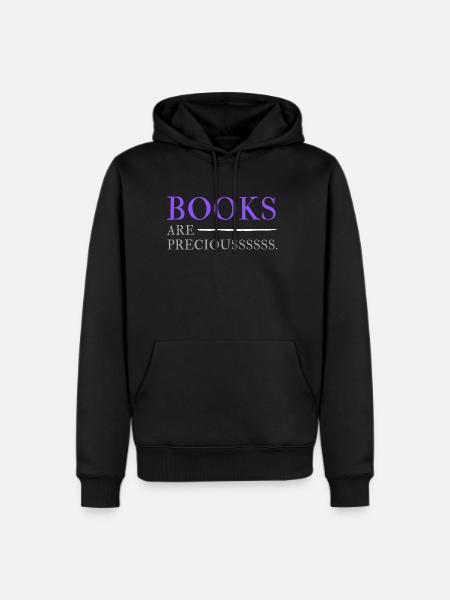 books are precious - Men's Premium Hoodie - black