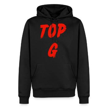Top G - Men's Premium Hoodie - black - Front - Nico (187cm) & Julia (174cm)