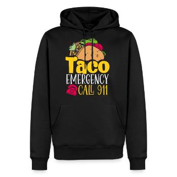 Taco Emergency Call 911 Cinco De Mayo - Men's Premium Hoodie - black - Front - Nico (187cm) & Julia (174cm)