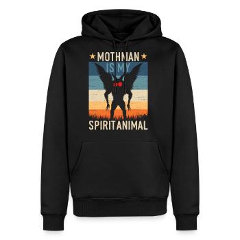Mothman Is My spirit Animal - Men's Premium Hoodie - black - Front - Nico (187cm) & Julia (174cm)