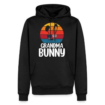 Grandma Bunny Happy Easter Easter Bunny Easter For - Men's Premium Hoodie - black - Front - Nico (187cm) & Julia (174cm)