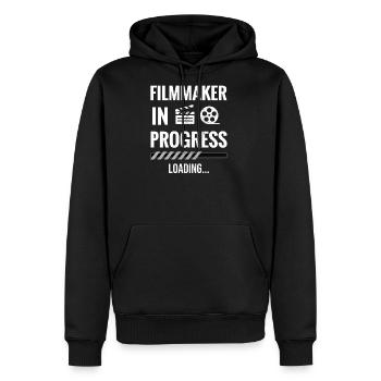 Filmmaker In Progress | Future Filmmaker Student - Men's Premium Hoodie - black - Front - Nico (187cm) & Julia (174cm)
