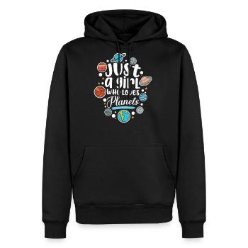 Astronaut Astronomy Solar System Space Kids Galaxy - Men's Premium Hoodie - black - Front - Nico (187cm) & Julia (174cm)